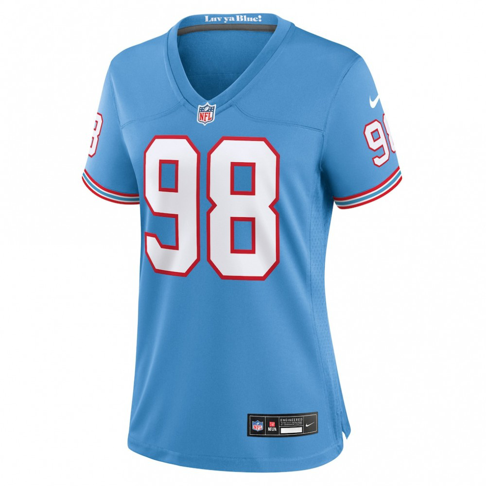 Jeffery Simmons Tennessee Titans Nike Women's Player Jersey - Light Blue-GridironStore